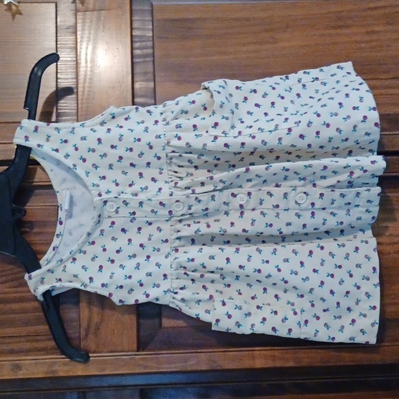 Carter's Other - Vintage Carter's Courdoroy Overall Cream floral dress